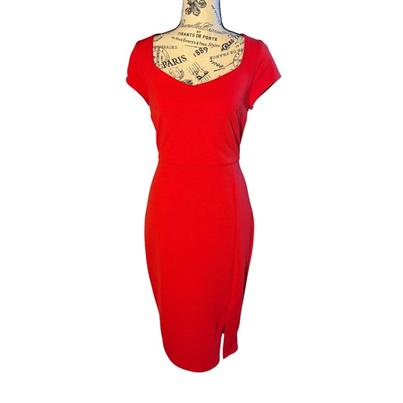 Express Dresses & Skirts - Express Red Sexy Sheath Dress‎ Size XS Cap Sleeves Night Out Cocktail Party